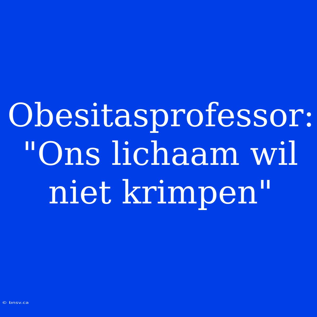 Obesitasprofessor: 