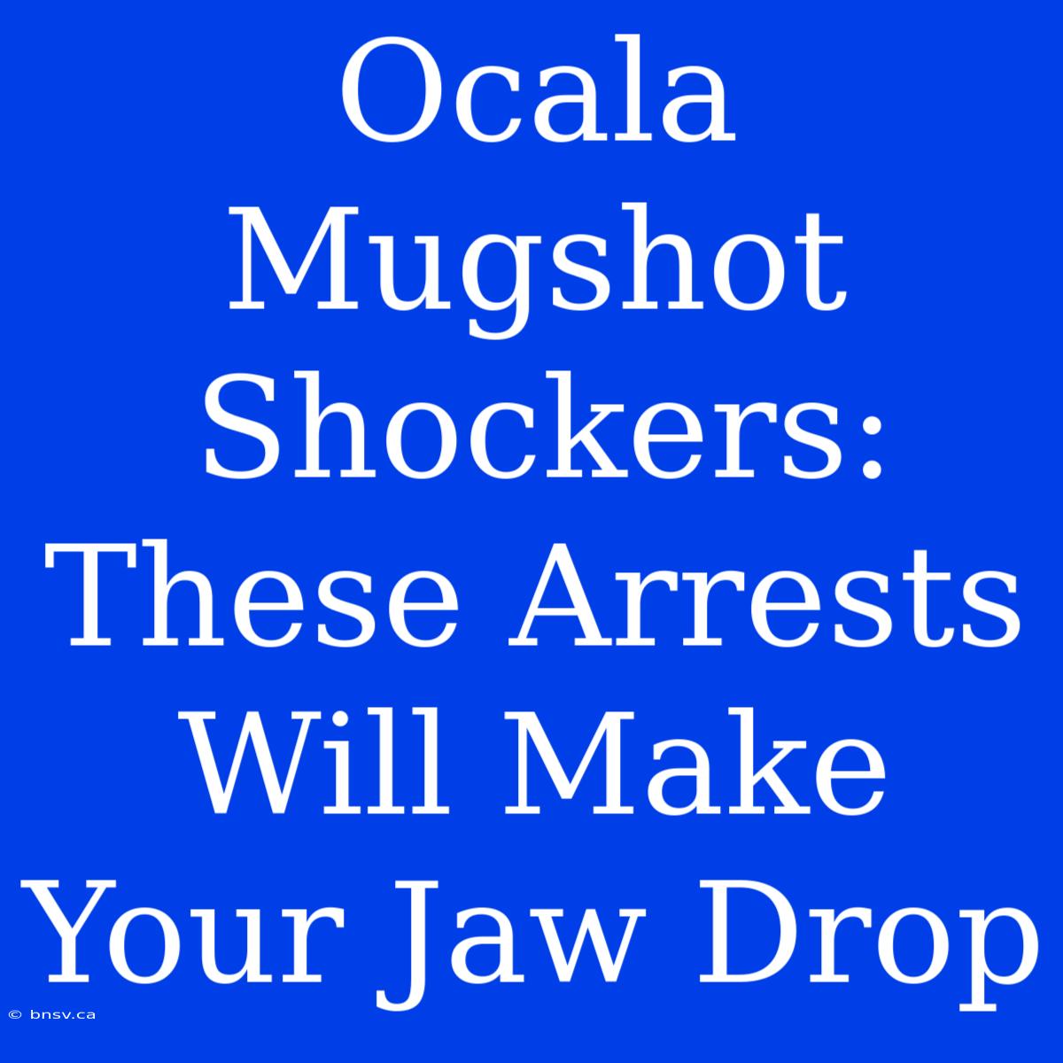 Ocala Mugshot Shockers: These Arrests Will Make Your Jaw Drop