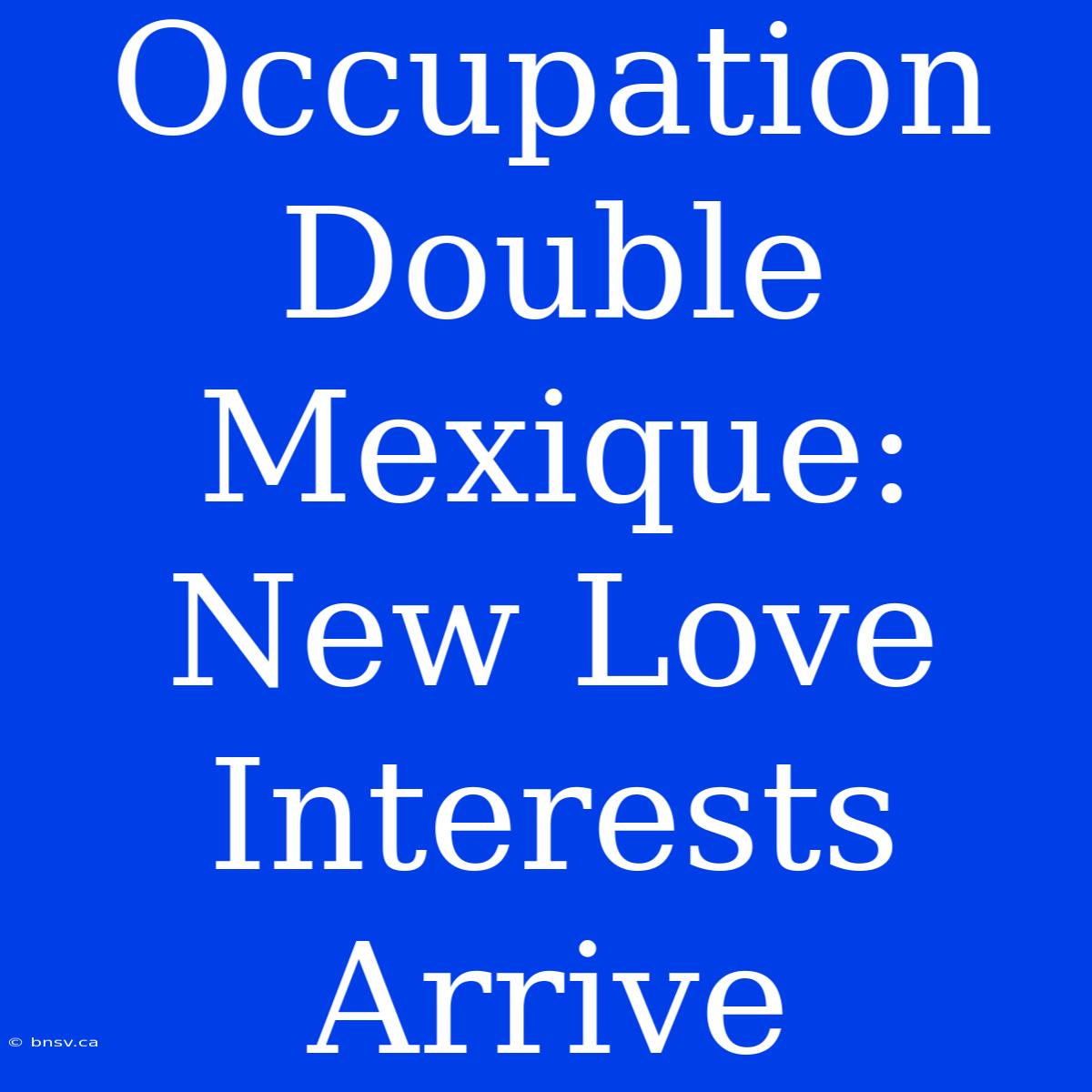 Occupation Double Mexique: New Love Interests Arrive