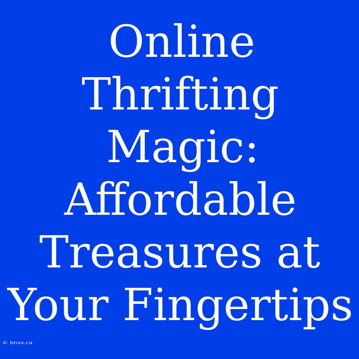 Online Thrifting Magic: Affordable Treasures At Your Fingertips