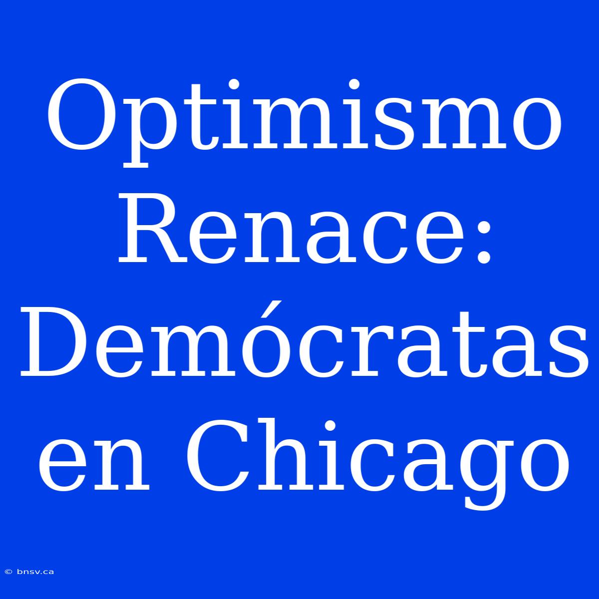 Optimismo Renace: Demócratas En Chicago