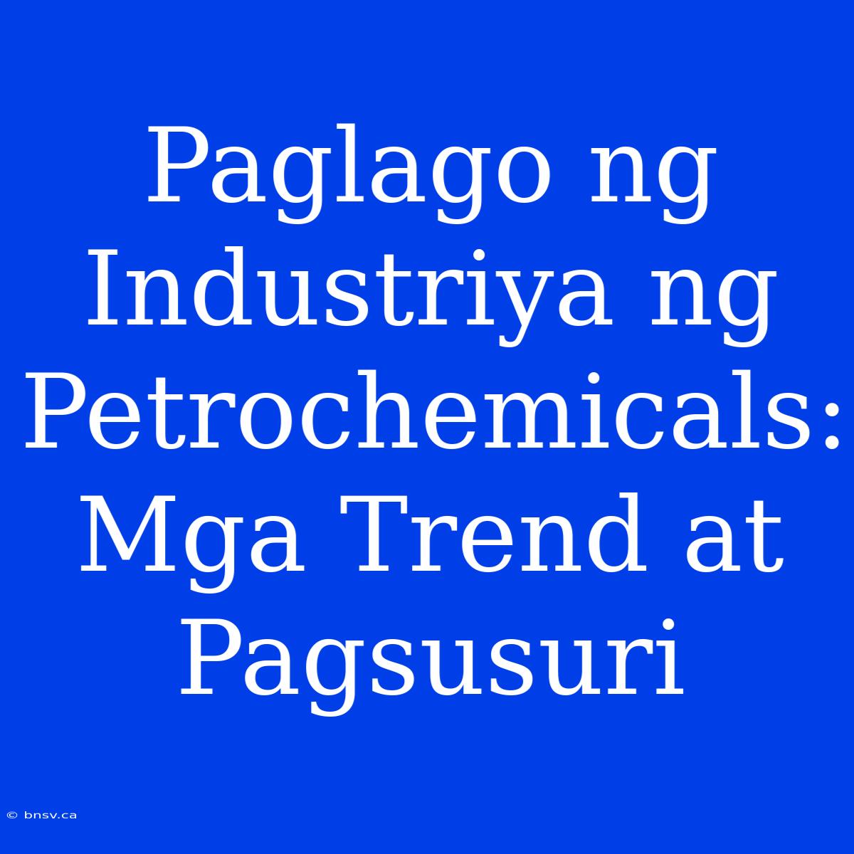 Paglago Ng Industriya Ng Petrochemicals: Mga Trend At Pagsusuri