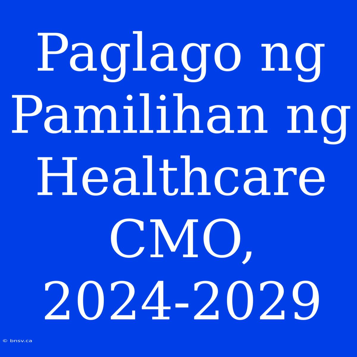 Paglago Ng Pamilihan Ng Healthcare CMO, 2024-2029