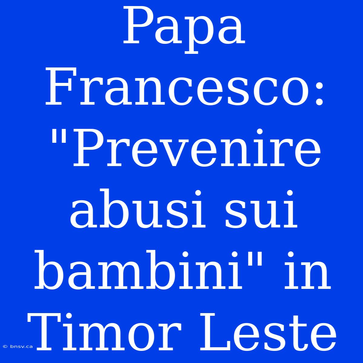 Papa Francesco: 