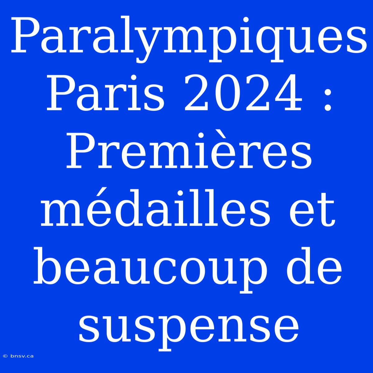 Paralympiques Paris 2024 : Premières Médailles Et Beaucoup De Suspense