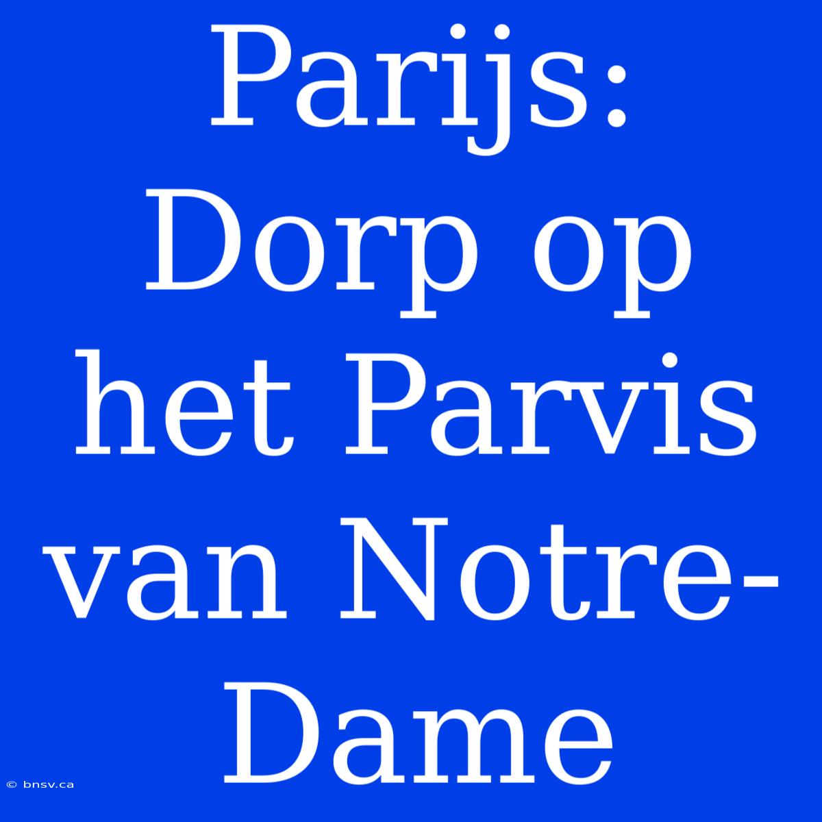 Parijs: Dorp Op Het Parvis Van Notre-Dame