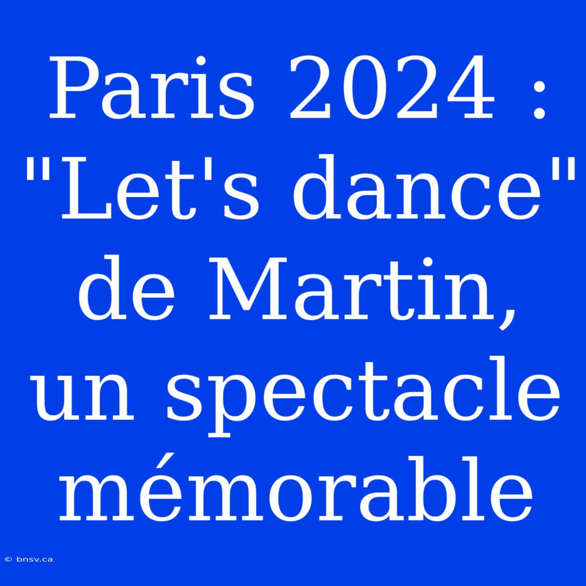 Paris 2024 : 