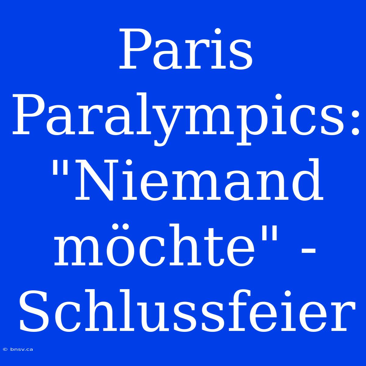 Paris Paralympics: 