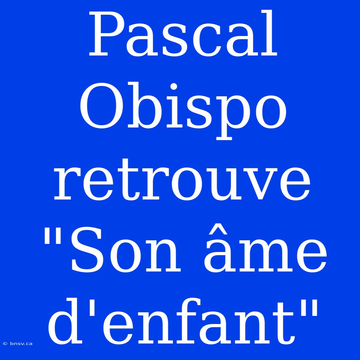 Pascal Obispo Retrouve 