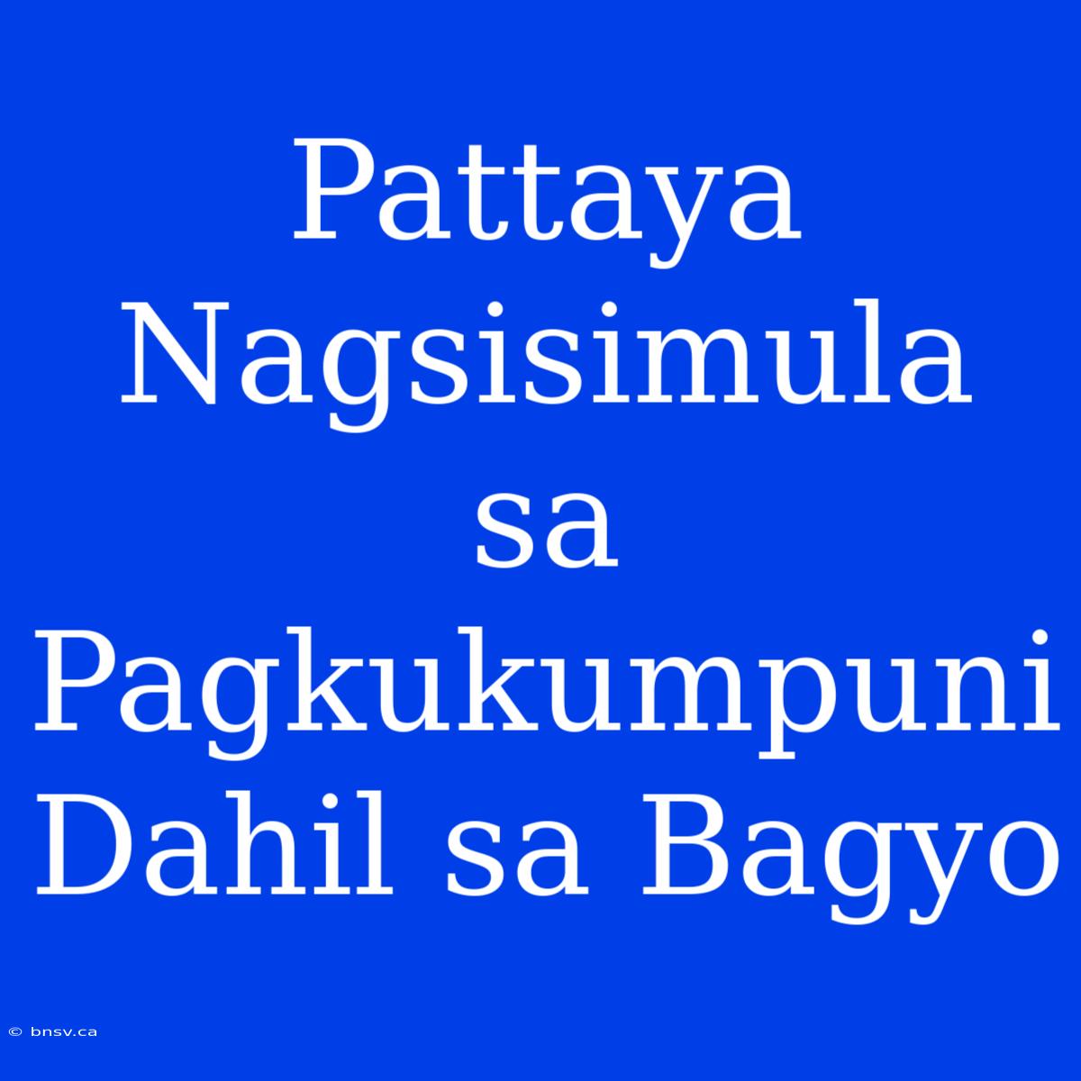 Pattaya Nagsisimula Sa Pagkukumpuni Dahil Sa Bagyo