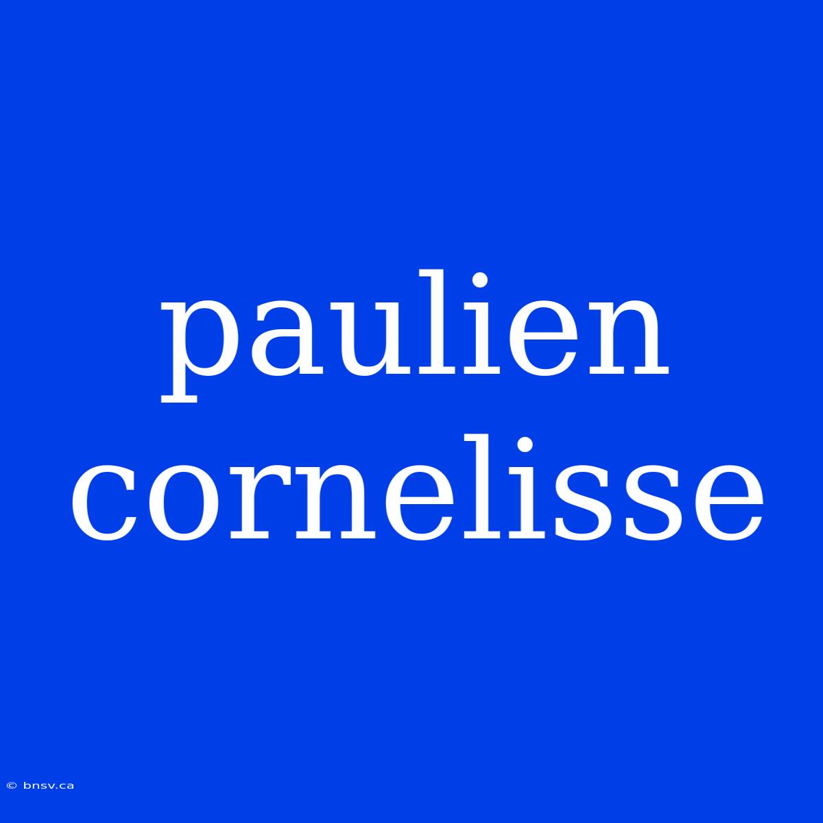 Paulien Cornelisse