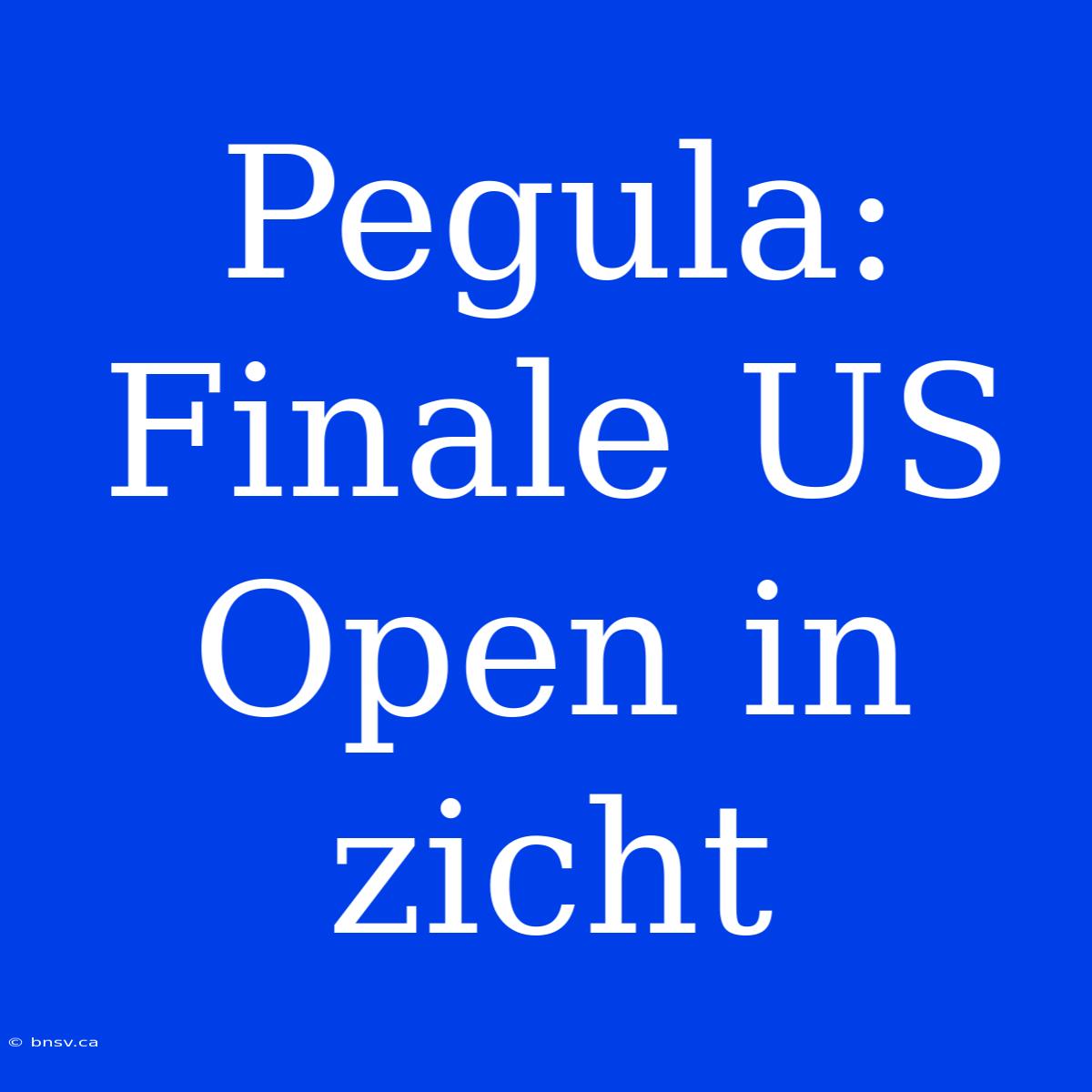 Pegula: Finale US Open In Zicht