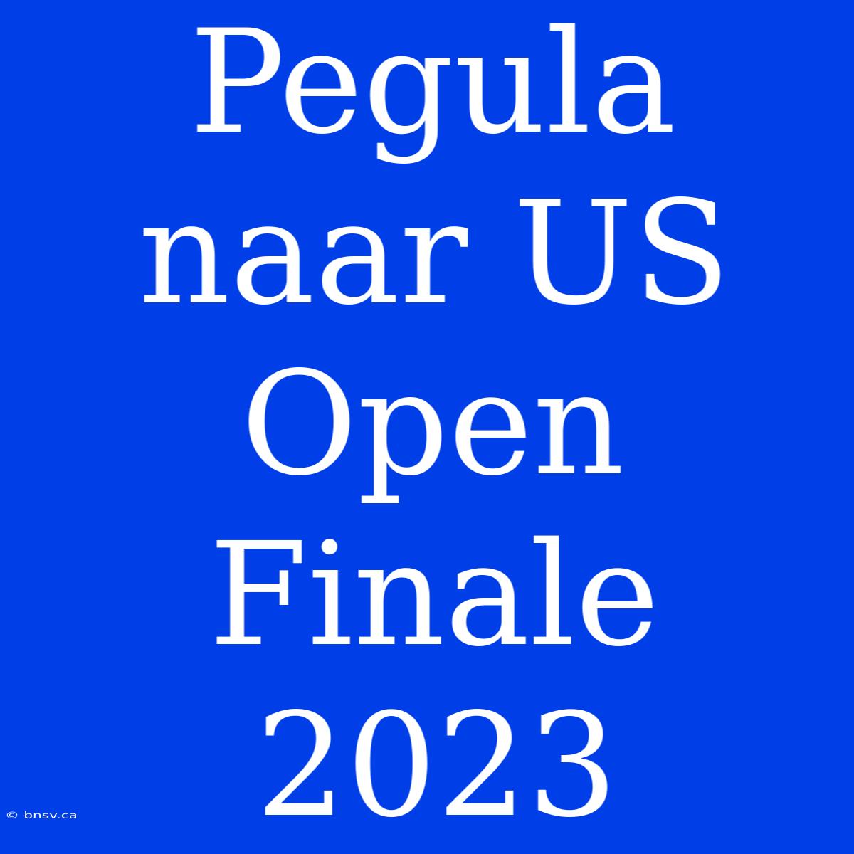 Pegula Naar US Open Finale 2023