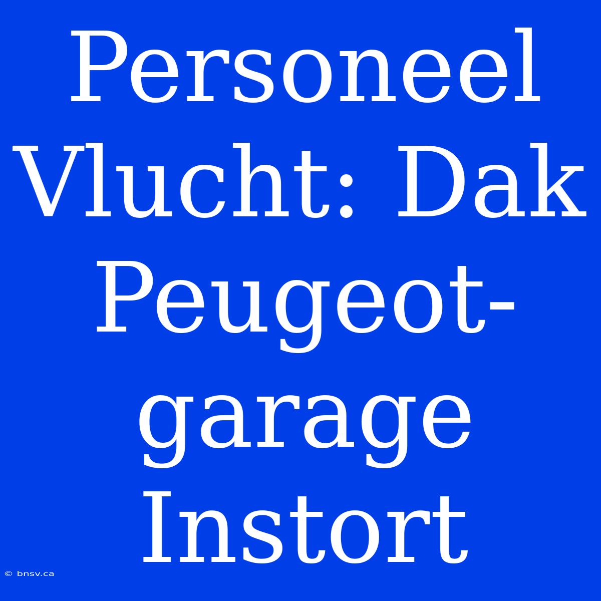 Personeel Vlucht: Dak Peugeot-garage Instort