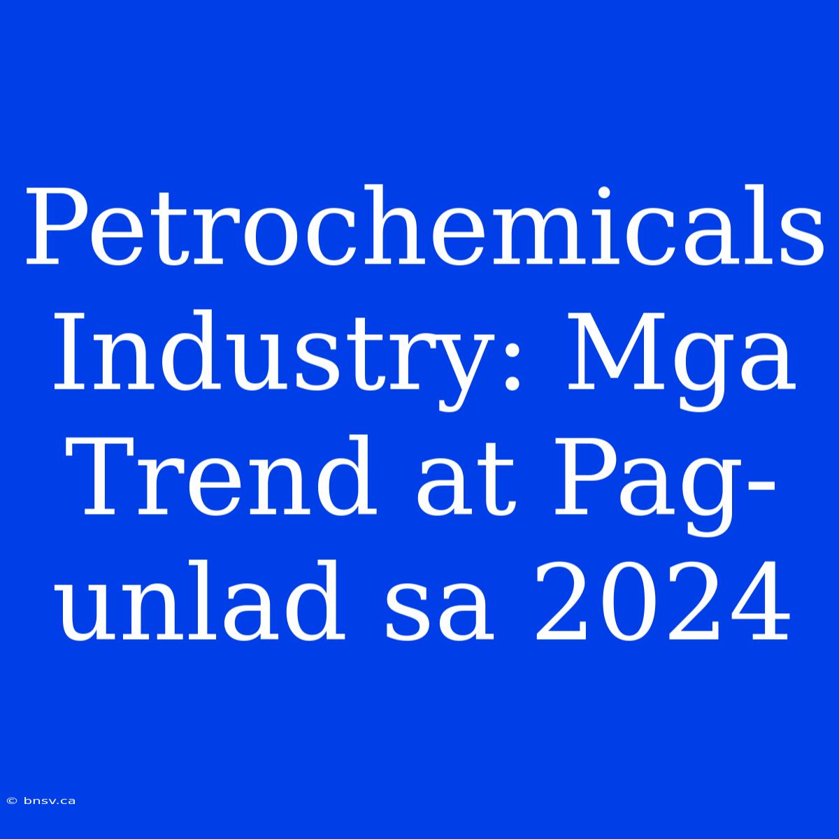 Petrochemicals Industry: Mga Trend At Pag-unlad Sa 2024