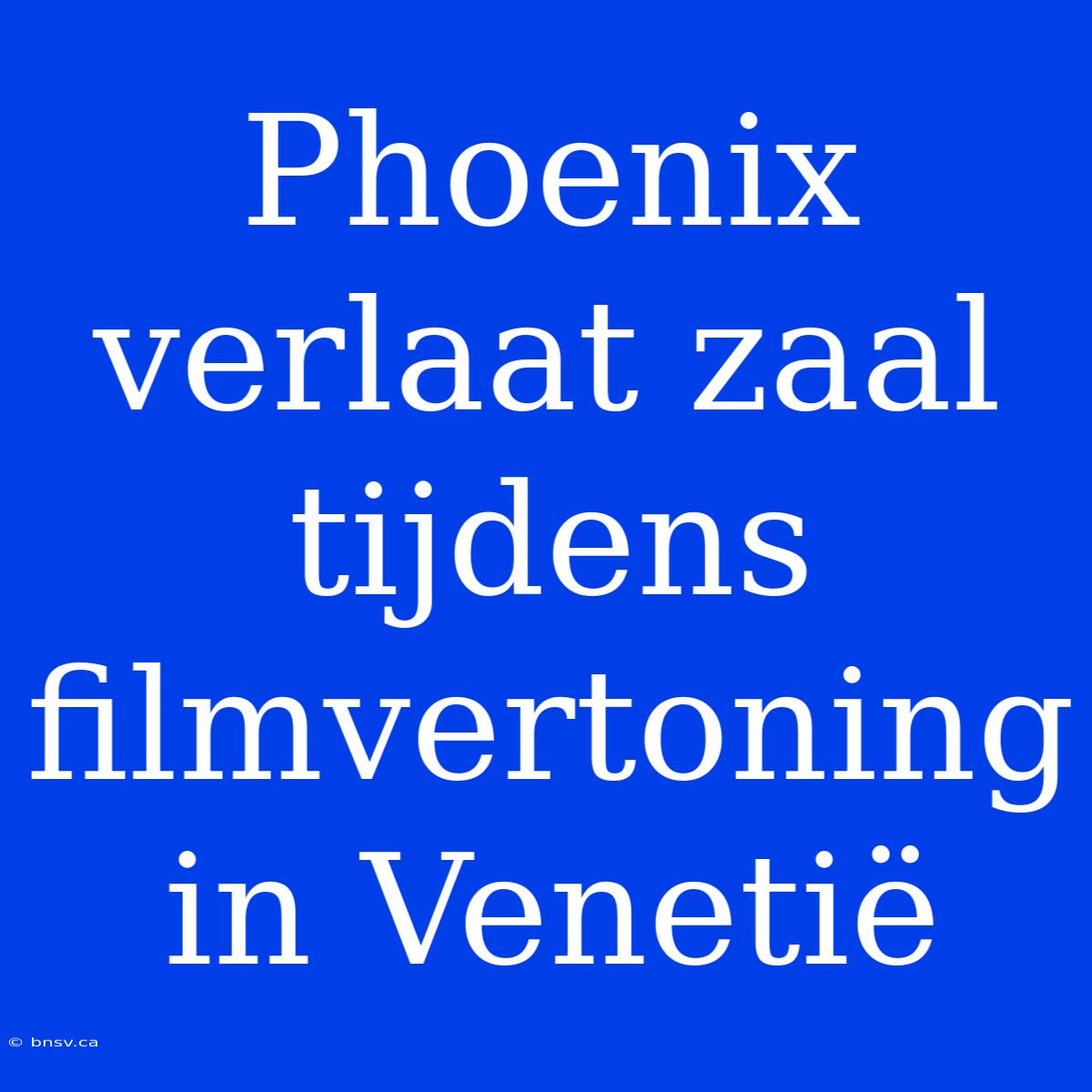 Phoenix Verlaat Zaal Tijdens Filmvertoning In Venetië