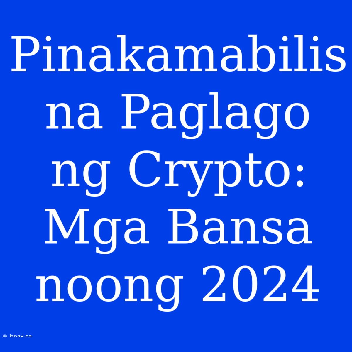 Pinakamabilis Na Paglago Ng Crypto: Mga Bansa Noong 2024