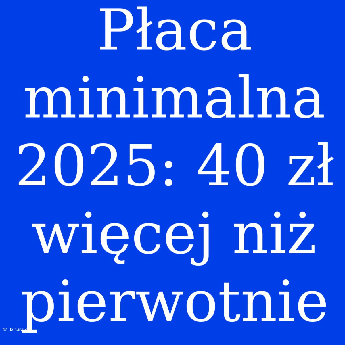 Płaca Minimalna 2025: 40 Zł Więcej Niż Pierwotnie