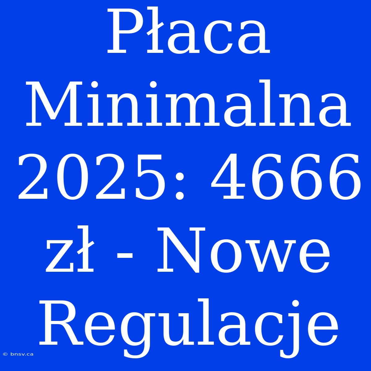 Płaca Minimalna 2025: 4666 Zł - Nowe Regulacje