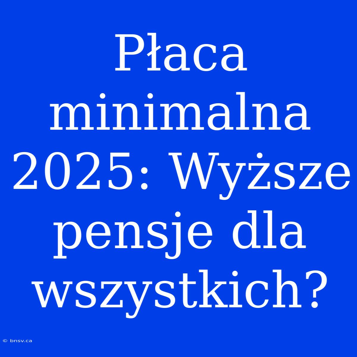 Płaca Minimalna 2025: Wyższe Pensje Dla Wszystkich?