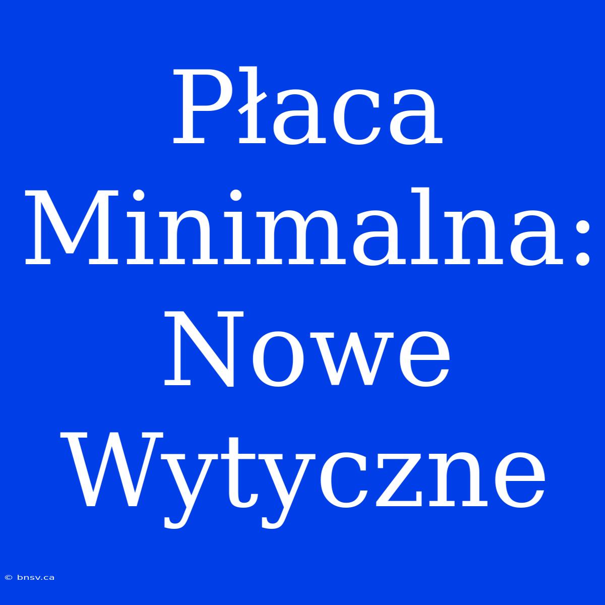 Płaca Minimalna: Nowe Wytyczne