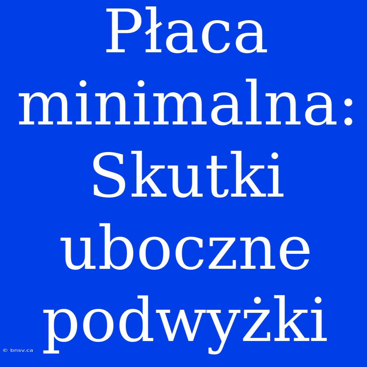 Płaca Minimalna: Skutki Uboczne Podwyżki