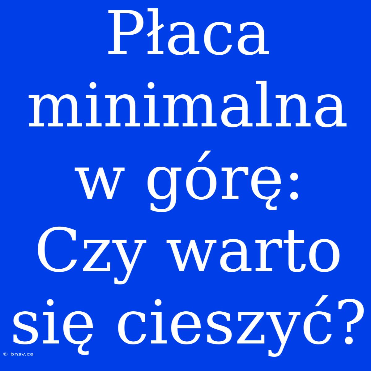 Płaca Minimalna W Górę: Czy Warto Się Cieszyć?