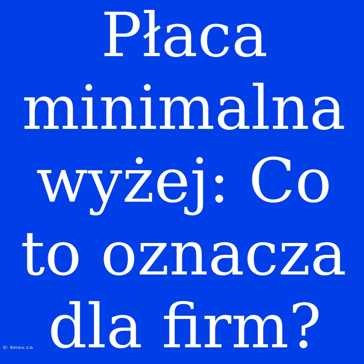 Płaca Minimalna Wyżej: Co To Oznacza Dla Firm?