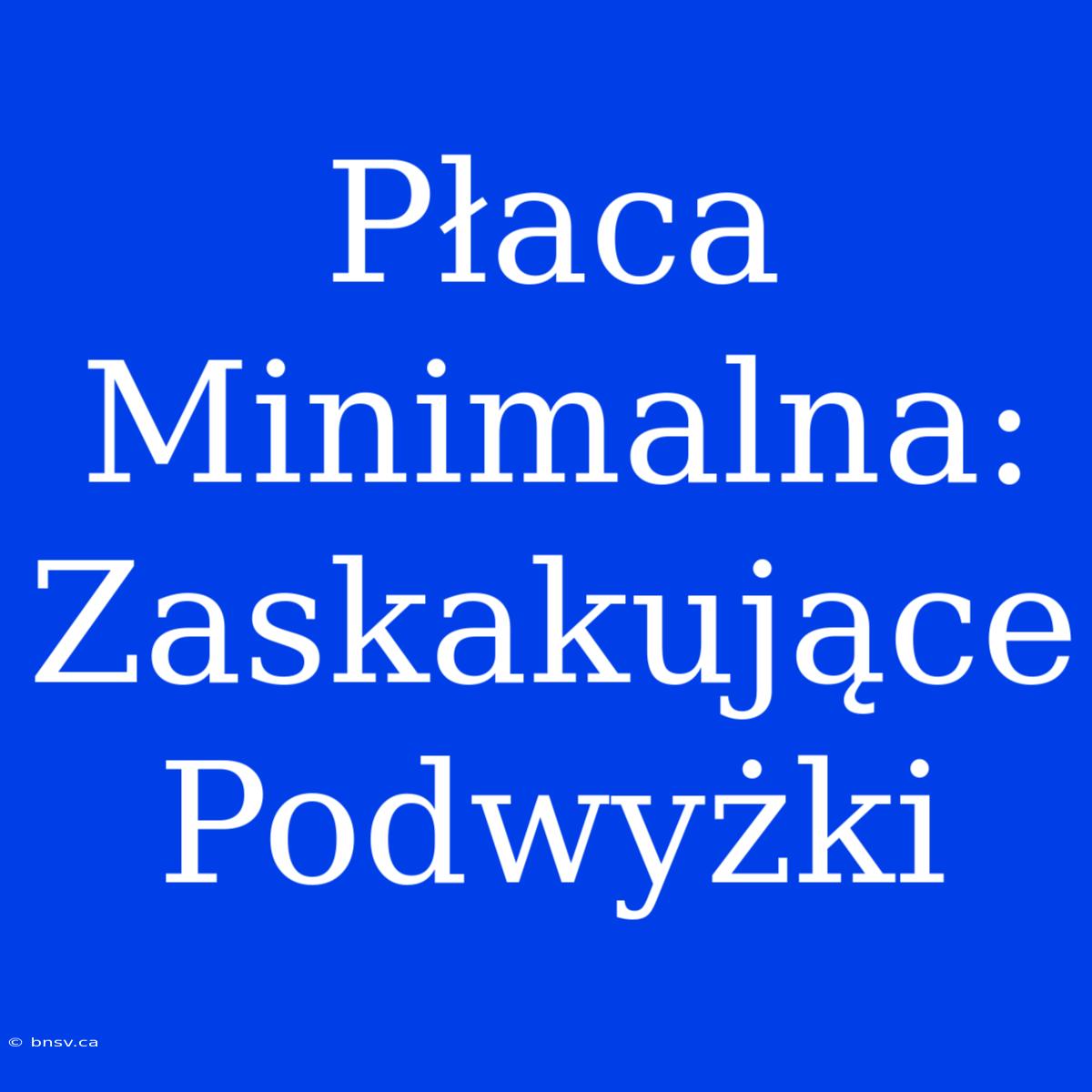 Płaca Minimalna: Zaskakujące Podwyżki