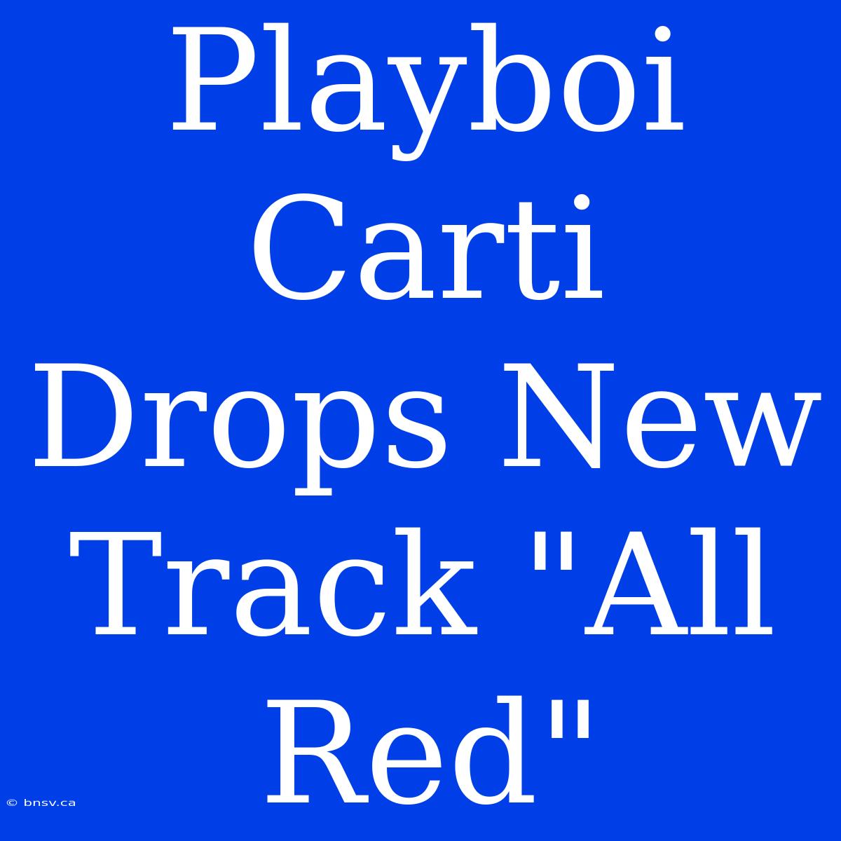 Playboi Carti Drops New Track 