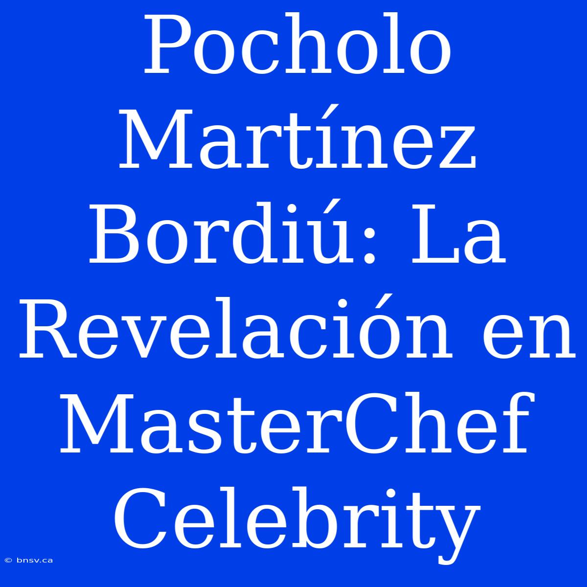 Pocholo Martínez Bordiú: La Revelación En MasterChef Celebrity