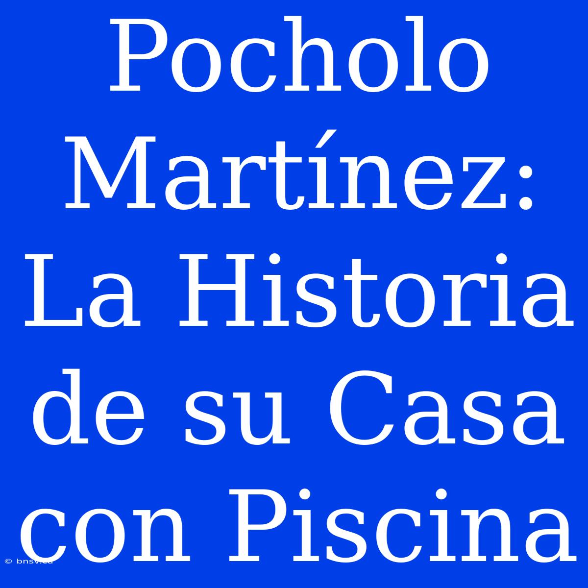 Pocholo Martínez: La Historia De Su Casa Con Piscina