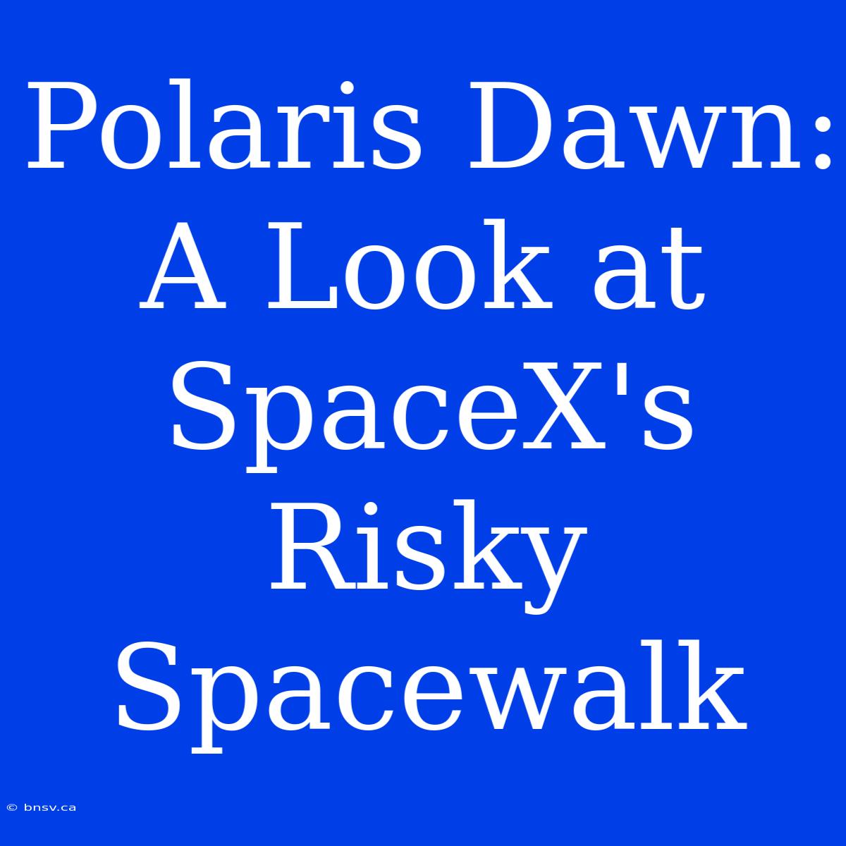 Polaris Dawn: A Look At SpaceX's Risky Spacewalk