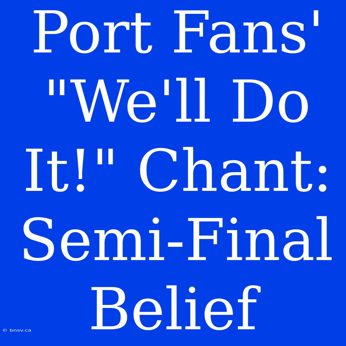 Port Fans' 