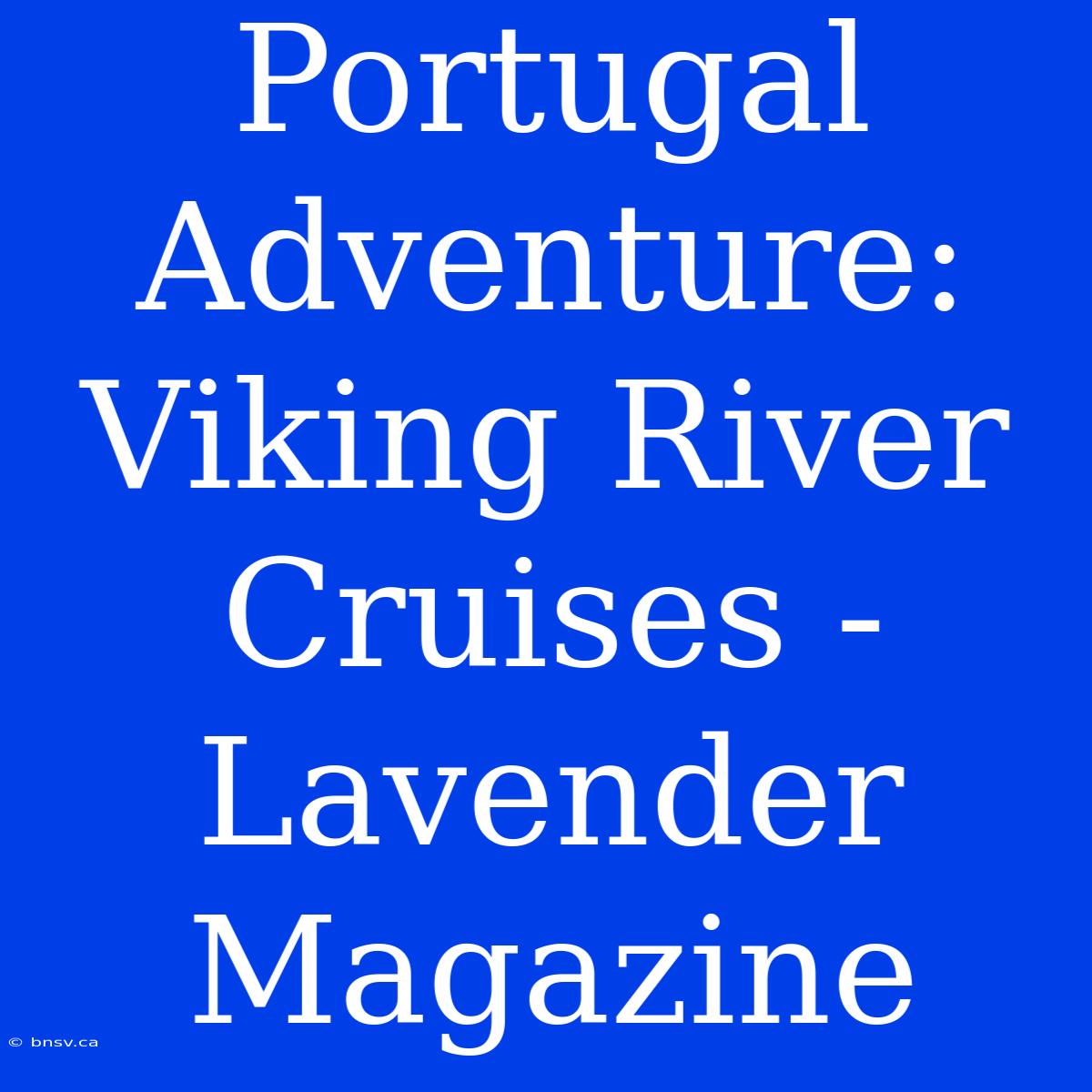 Portugal Adventure: Viking River Cruises - Lavender Magazine