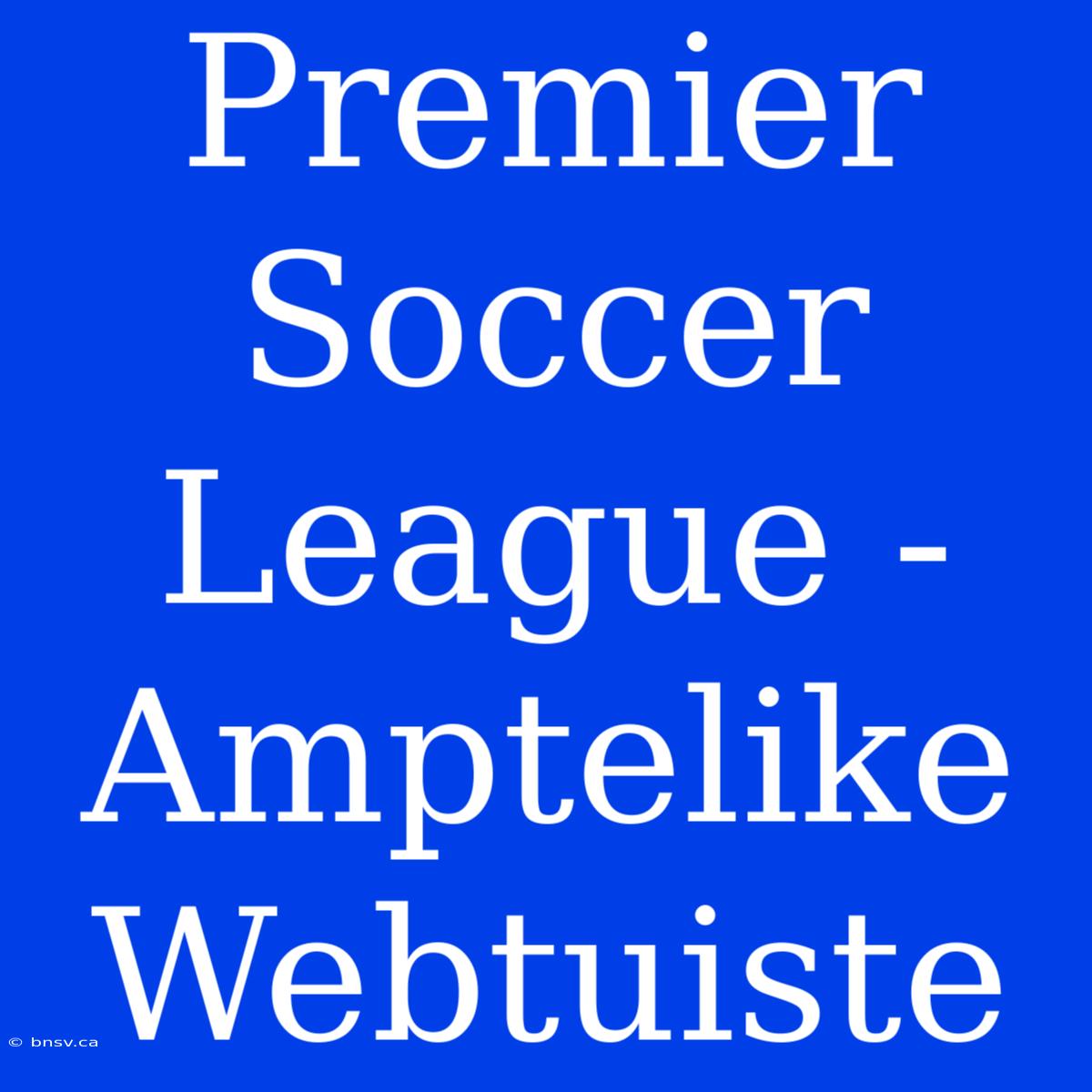 Premier Soccer League - Amptelike Webtuiste