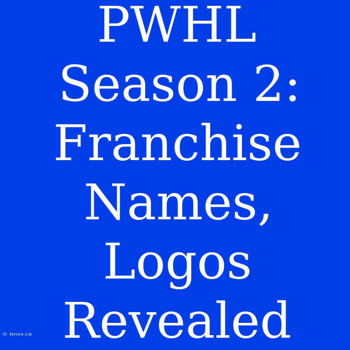 PWHL Season 2: Franchise Names, Logos Revealed