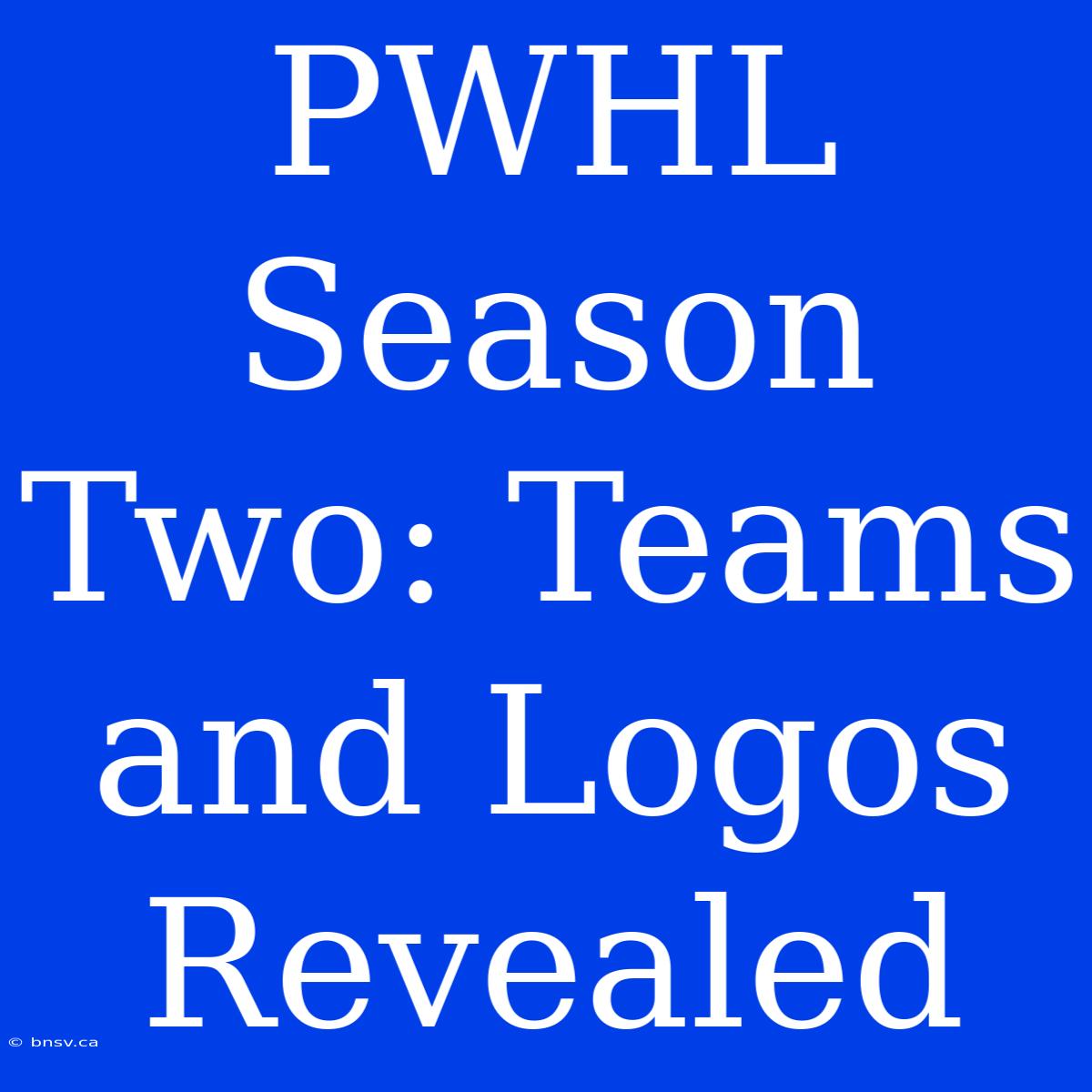 PWHL Season Two: Teams And Logos Revealed