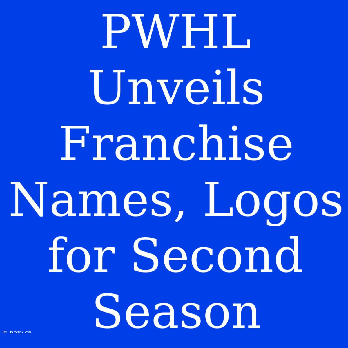 PWHL Unveils Franchise Names, Logos For Second Season