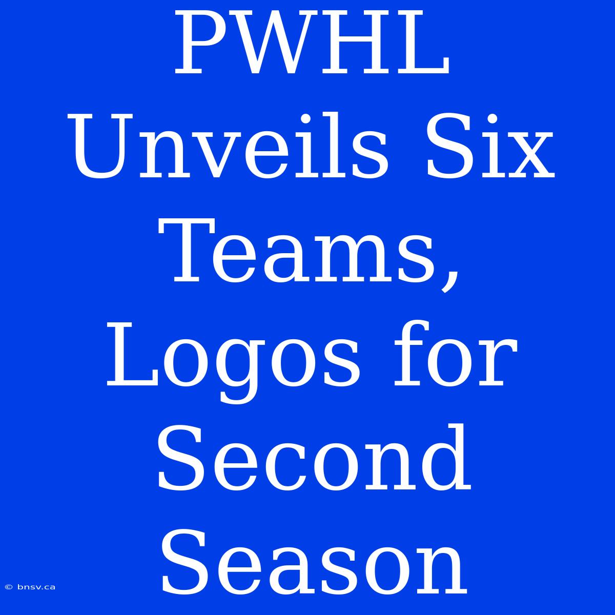 PWHL Unveils Six Teams, Logos For Second Season