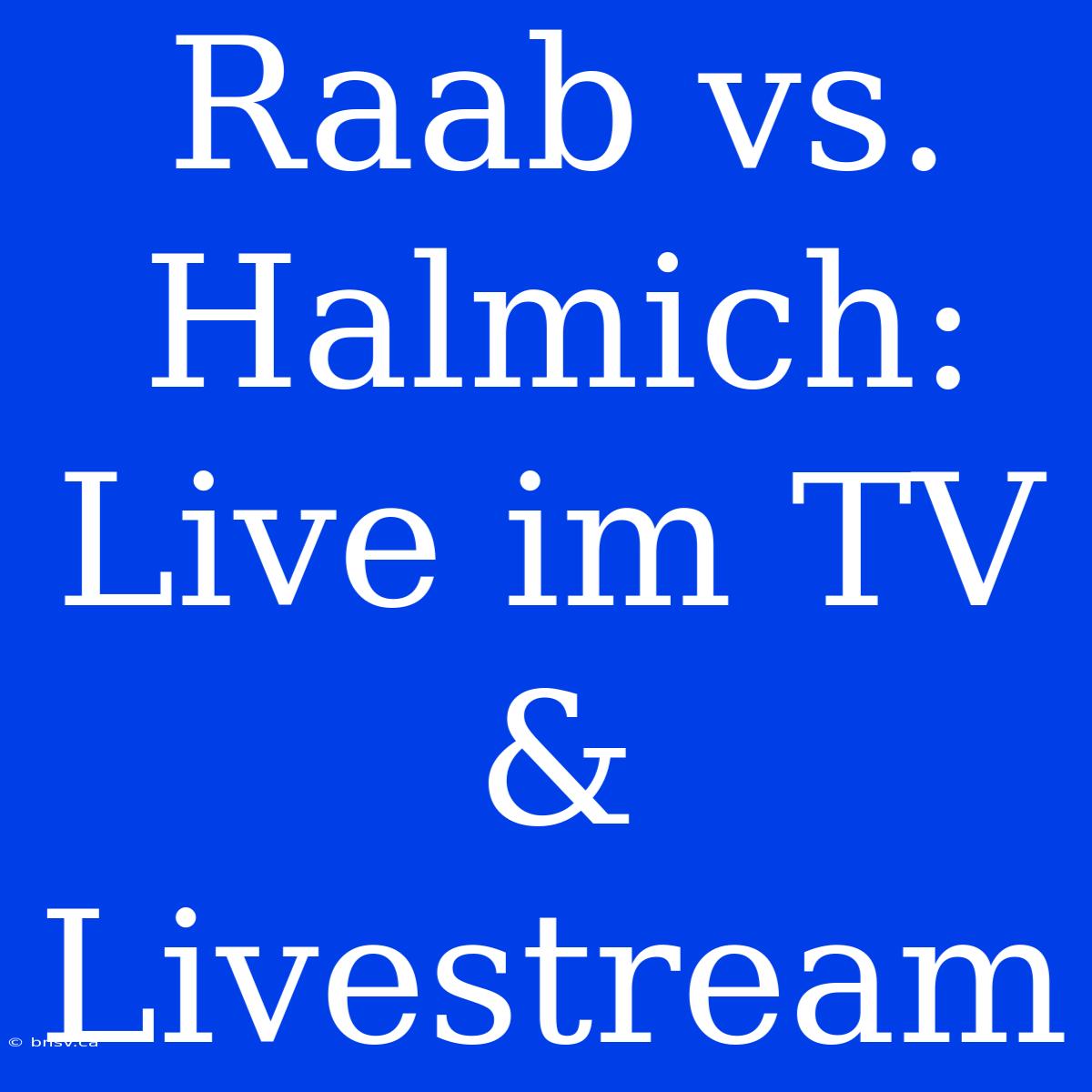 Raab Vs. Halmich: Live Im TV & Livestream