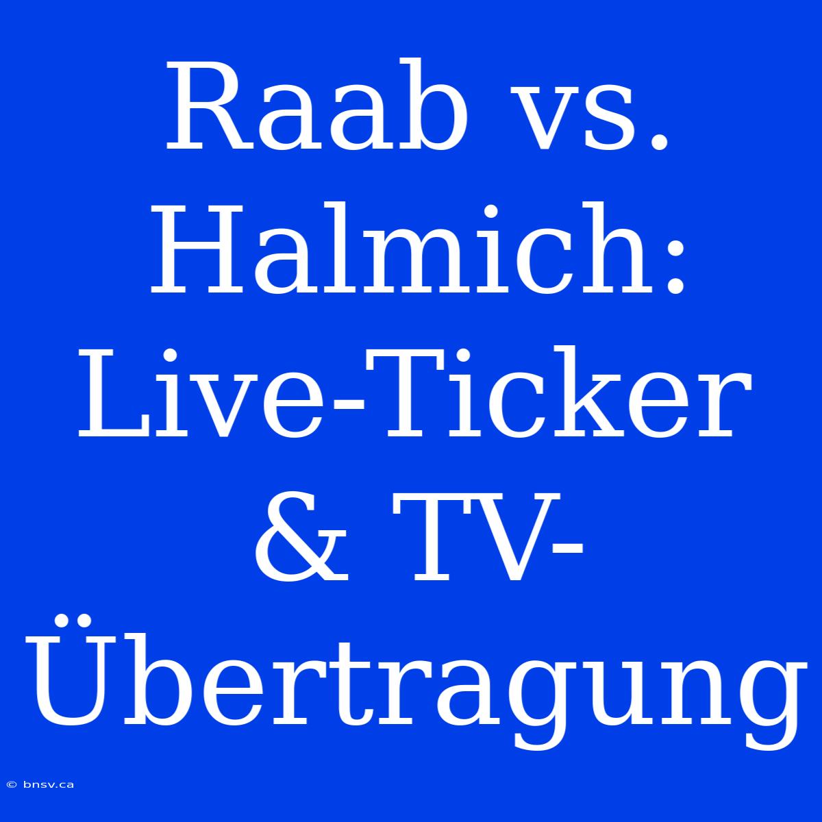 Raab Vs. Halmich: Live-Ticker & TV-Übertragung