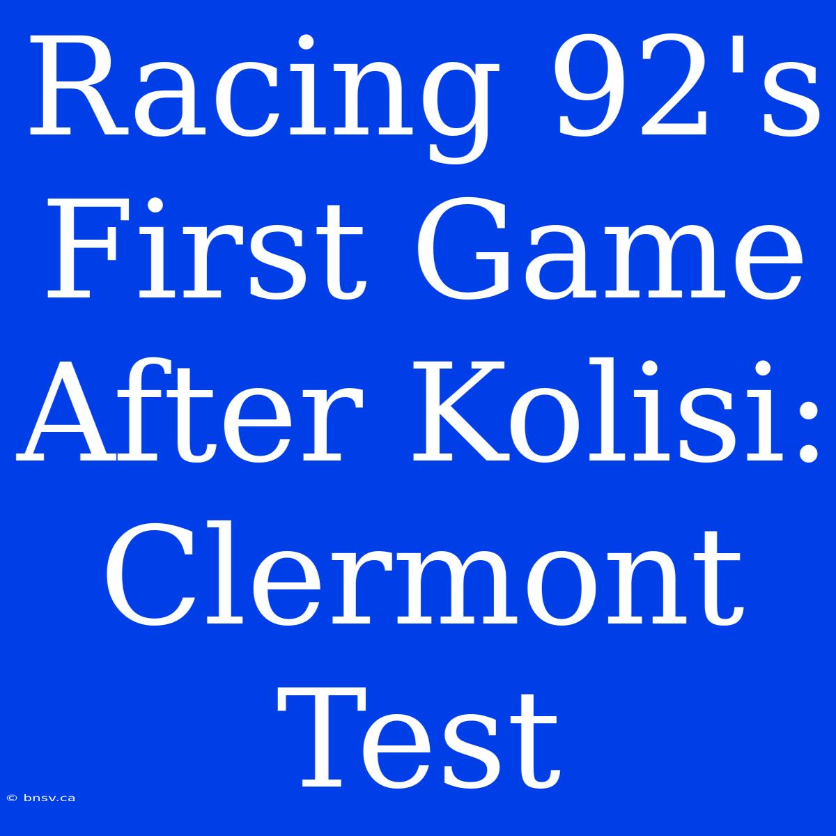 Racing 92's First Game After Kolisi: Clermont Test