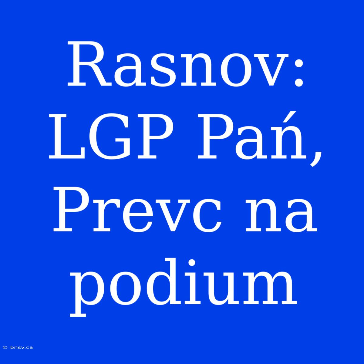 Rasnov: LGP Pań, Prevc Na Podium