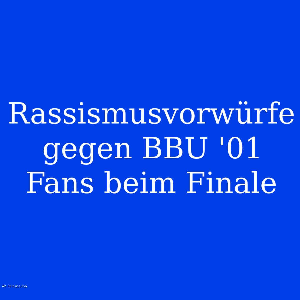 Rassismusvorwürfe Gegen BBU '01 Fans Beim Finale