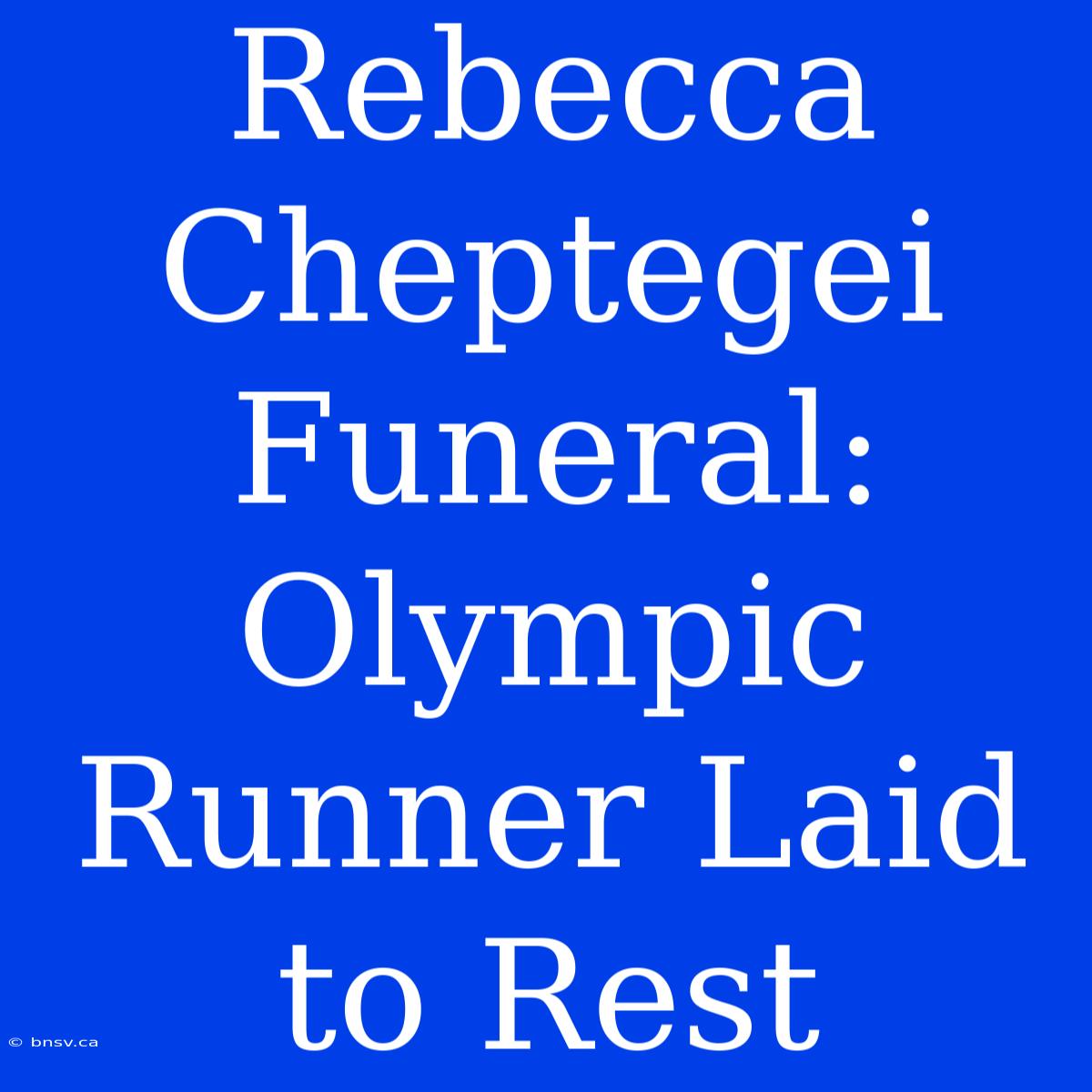 Rebecca Cheptegei Funeral: Olympic Runner Laid To Rest