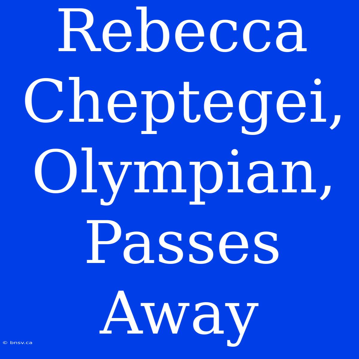 Rebecca Cheptegei, Olympian, Passes Away