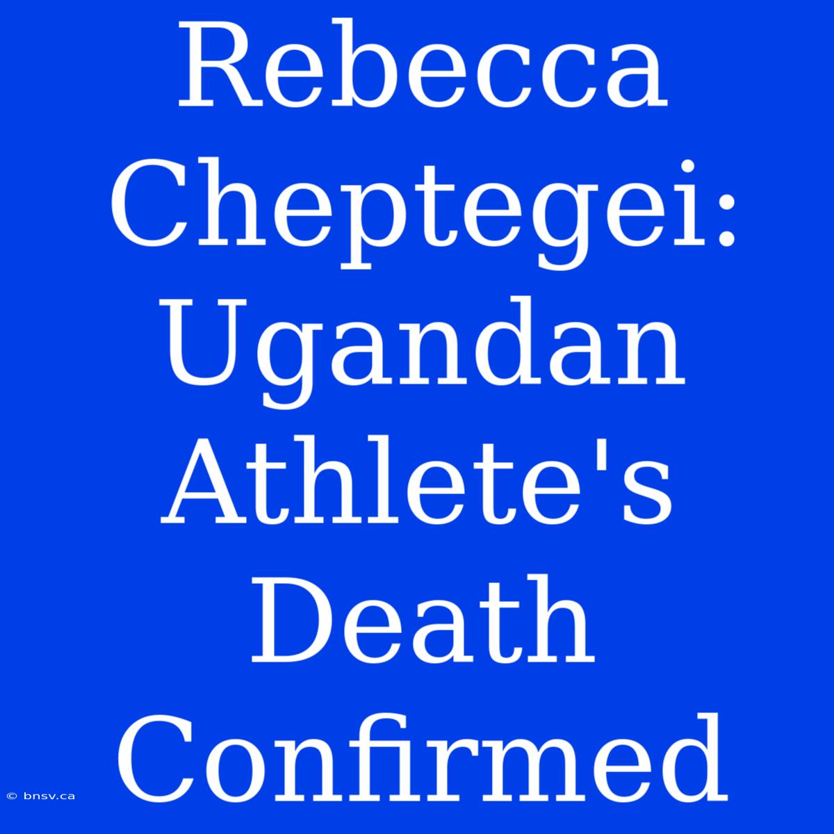 Rebecca Cheptegei: Ugandan Athlete's Death Confirmed