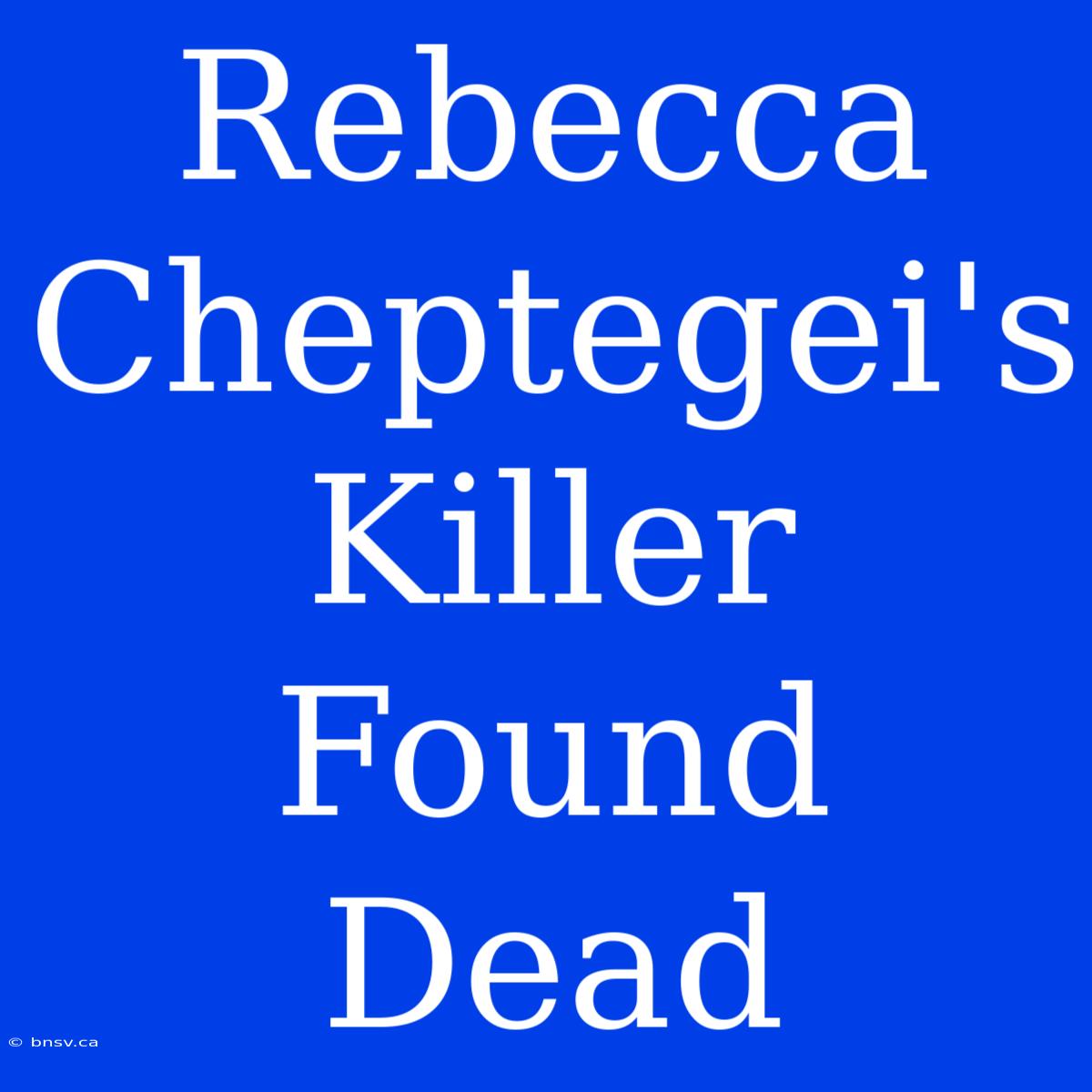 Rebecca Cheptegei's Killer Found Dead