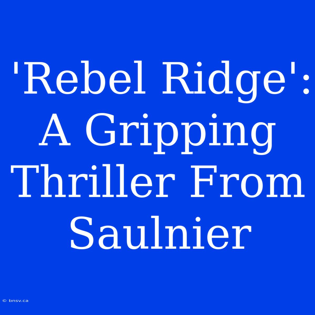 'Rebel Ridge':  A Gripping Thriller From Saulnier